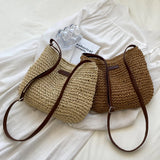 Summer Straw Shoulder Bag For Women Large Capacity Totes
