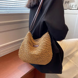 Summer Straw Shoulder Bag For Women Large Capacity Totes