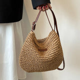Summer Straw Shoulder Bag For Women Large Capacity Totes