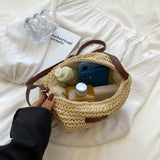 Summer Straw Shoulder Bag For Women Large Capacity Totes