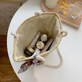 Bohemia Beach Handbag Rattan Woven Bucket Bags