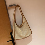 Summer Straw Shoulder Bags for Women Small Flap Shopper Women's Bag