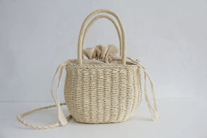 Summer Straw Tote Bag for Women Rattan Crossbody Beach Shoulder Bag