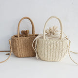Summer Straw Tote Bag for Women Rattan Crossbody Beach Shoulder Bag