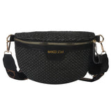 Summer Straw Waist Bag Casual Belt Bags Fanny Pack Banana Chest Pack
