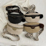 Summer Straw Waist Bag Casual Belt Bags Fanny Pack Banana Chest Pack