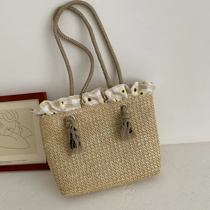 Summer Straw Woven Bag Female Leisure Wild Large Capacity Vacation
