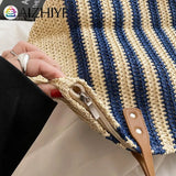 Summer Straw Woven Underarm Shoulder Bags for Women Large Capacity