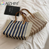 Summer Straw Woven Underarm Shoulder Bags for Women Large Capacity