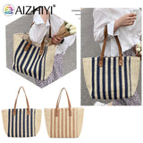 Summer Straw Woven Underarm Shoulder Bags for Women Large Capacity