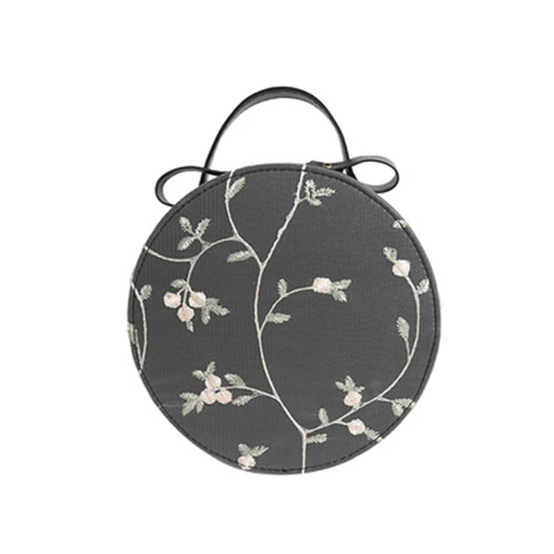 Summer Sweet Lace Round Handbags High PU Leather Women Crossbody Bags