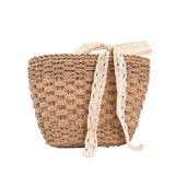 Summer Rattan Straw Crossbody Bag For Women Weaving Beach Handbags