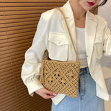 Summer Tassel Hollow Straw Bag For Women Woven Crossbody Bag