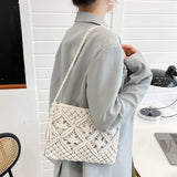 Summer Tassel Hollow Straw Bag For Women Woven Crossbody Bag