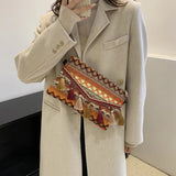 Summer Tassel Shoulder Bag for Women Vintage Crossbody Handbag and Purse