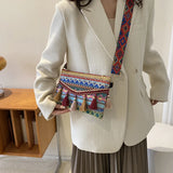 Summer Tassel Shoulder Bag for Women Vintage Crossbody Handbag and Purse