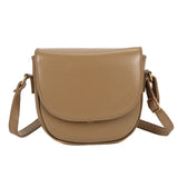 Summer Texture Retro Saddle Bag French Leather Women Shoulder Messenger