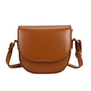 Summer Texture Retro Saddle Bag French Leather Women Shoulder Messenger