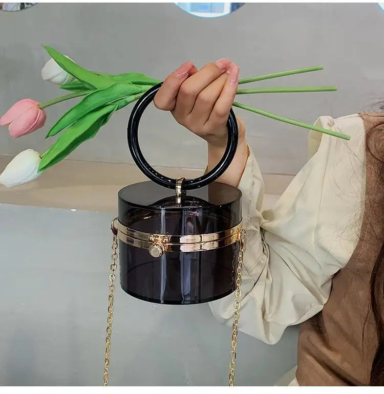 Summer Acrylic Round Party Clutch Evening Bag For Women
