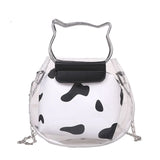 Summer Transparent Jelly Bag Women's Cow Pattern Messenger Shoulder Bags
