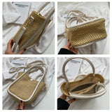 Summer Travel Woven Shoulder Bag Women's Straw Messenger Bags