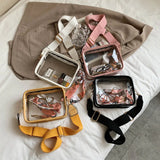 Summer Travel PVC Shoulder Messenger Bags Clear Tote Bags For Women