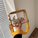 Summer Travel PVC Shoulder Messenger Bags Clear Tote Bags For Women