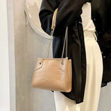Summer Chain Female Handbags Large Capacity Pu Leather Ladies Tote Bag