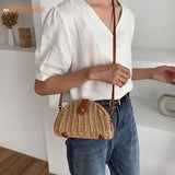 Summer Straw Women's Bag Woven Dumpling Shoulder Crossbody