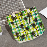 Tropical Monstera Shoulder Bags Coconut Tree Print Handbags High Rope Beach Tote