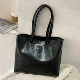Summer Vintage Handbag Large Capacity Soft Pu Leather Shoulder Bag