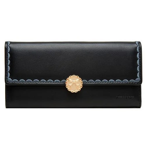 Summer Wallet Women's Long PU Soft Face Buckle with Wrap Clip