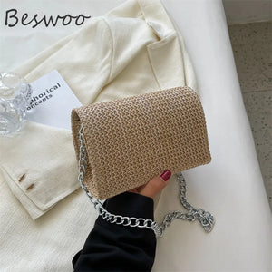 Straw Weave Crossbody Bag for Women Small Purses Handbags