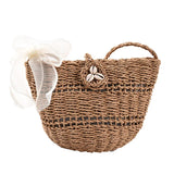 Summer Straw Shoulder Bag - Hollowed Out Handbag for Lady Seaside Beach