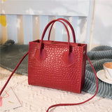 Summer Crocodile Pattern Small Handbag Crossbody Bag for Women