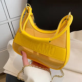 Summer Women Chain Jelly Saddle Bag All-match Shoulder Handbag