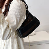 Summer Women Chain Jelly Saddle Bag All-match Shoulder Handbag