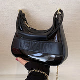 Summer Women Chain Jelly Saddle Bag All-match Shoulder Handbag