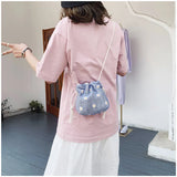 Women Flower Shoulder Crossbody Bag Small Beach Messenger Handbag Straw Purse