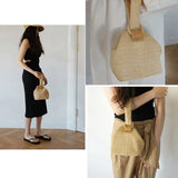 Summer Straw Handbag for Women Beach Rattan Bag