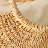 Summer Women Pom Pom Tassel Straw Beach Tote Bag