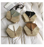 Summer Straw Beach Bohemia Shoulder Bag
