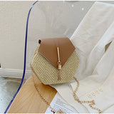 Summer Women Straw Handbags Beach Bohemia Small Messenger Bag