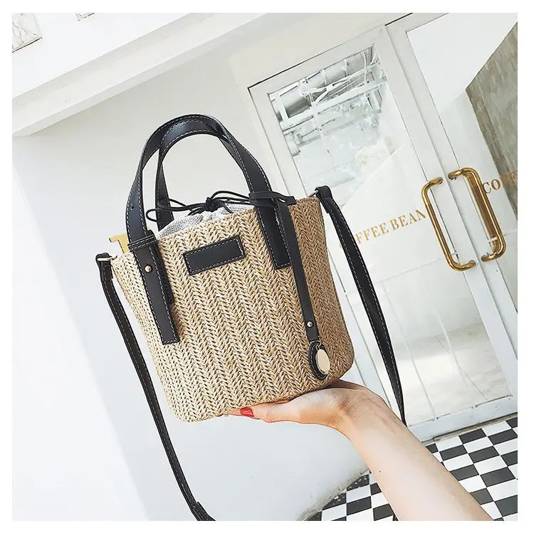 Summer Straw Tote Bag Beach Cross Body Bag for Women