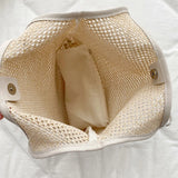 Summer Women's Straw Shoulder Bag Set Handbags Casual Beach Bag