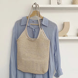 Summer Women's Straw Shoulder Bag Set Handbags Casual Beach Bag