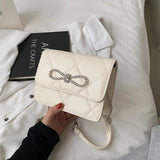 Summer Women's Lingge Chain Small Casual Shoulder Bag