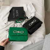 Summer Women's Lingge Chain Small Casual Shoulder Bag