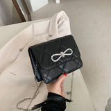 Summer Women's Lingge Chain Small Casual Shoulder Bag