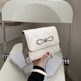 Summer Women's Lingge Chain Small Casual Shoulder Bag